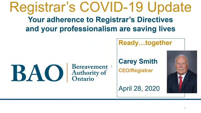 BAO CEO-Registrar’s COVID-19 Update 28-04-2020
